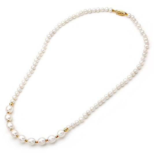 Κολιέ μαργαριτάρια Fresh Water Pearl 4,0-9,0mm Κ14
