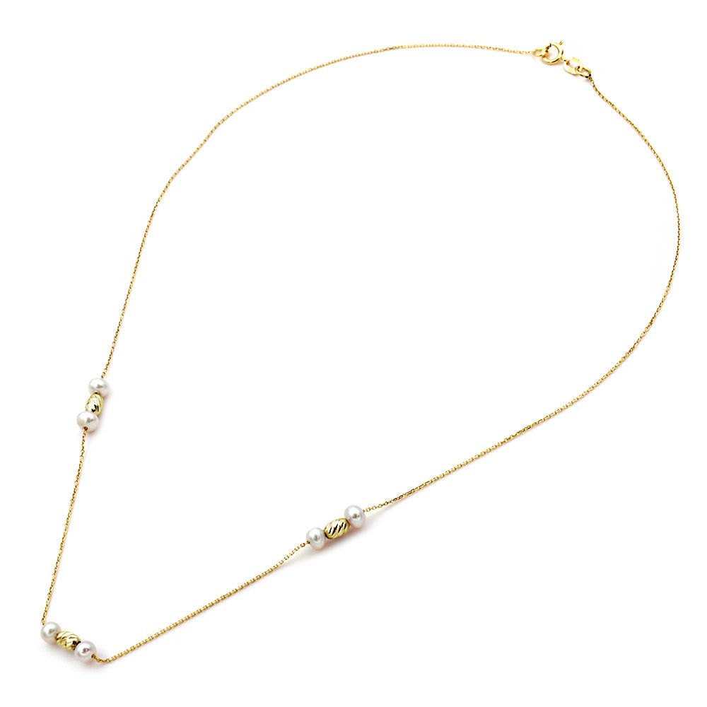 Κολιέ με μαργαριτάρια Fresh Water Pearl 4,0mm Κ14