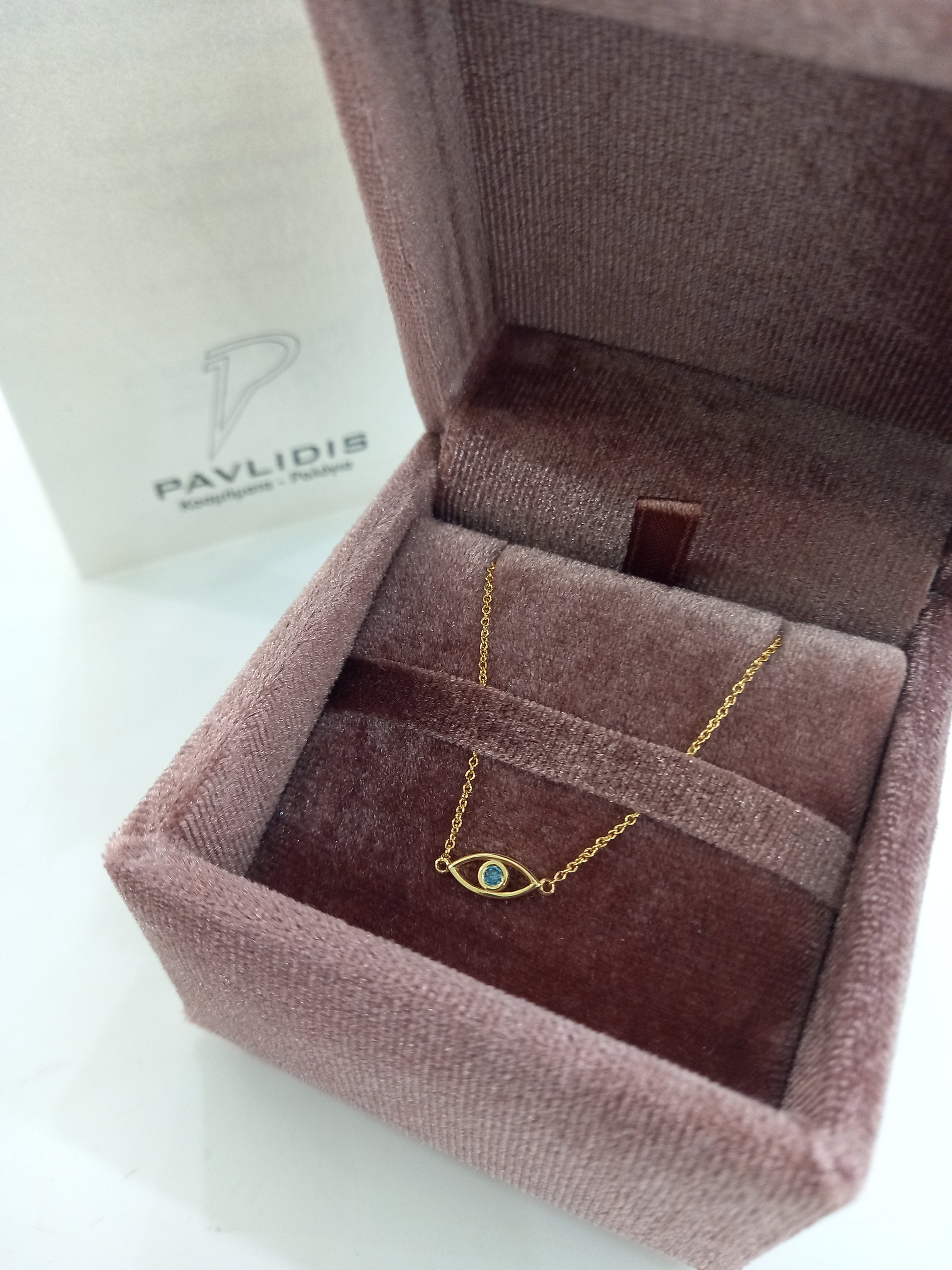 Βραχιόλι Χρυσό Κ18 με Blue Diamond - Pavlidis Oro